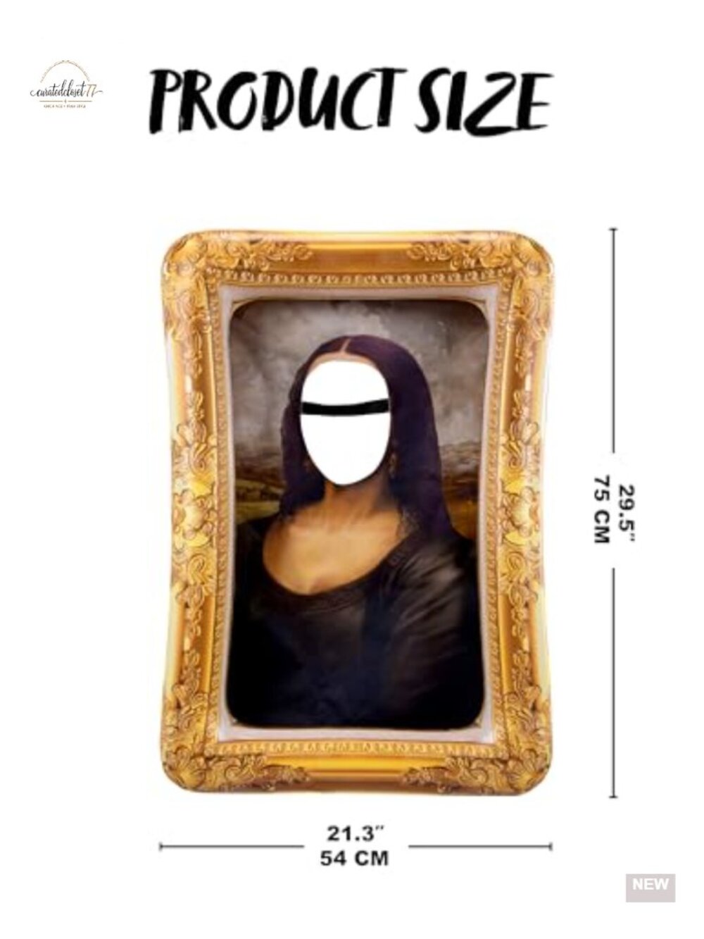 Inflatable Renaissance Frame Costume Adult Polyester Humor Party - Picture 3 of 6
